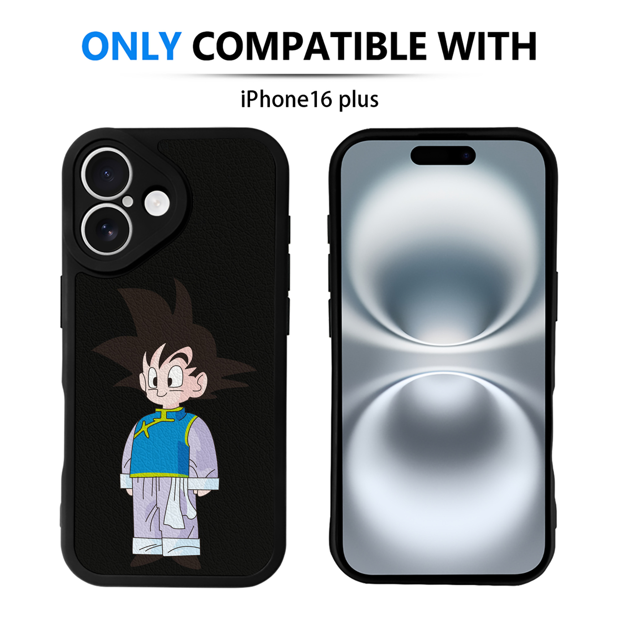 （画像用） ドラゴンボール 孫悟空（そん ごくう）Son Goku カカロット DRAGON BALL Kakarotto 【iPhone 16シリーズ対応】シリコンスマホケース（レザー調） 材質：シリコン